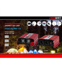 Inverter Di Potenza 2000 Watt Per Auto Camper Da 12v A 230v Maxtech Hb2000-12v         