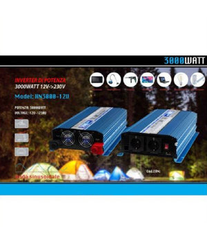 Inverter Di Potenza 3000w Onda Sinusoidale Da 12v A 230v Auto Maxtech Hn3000-12v         