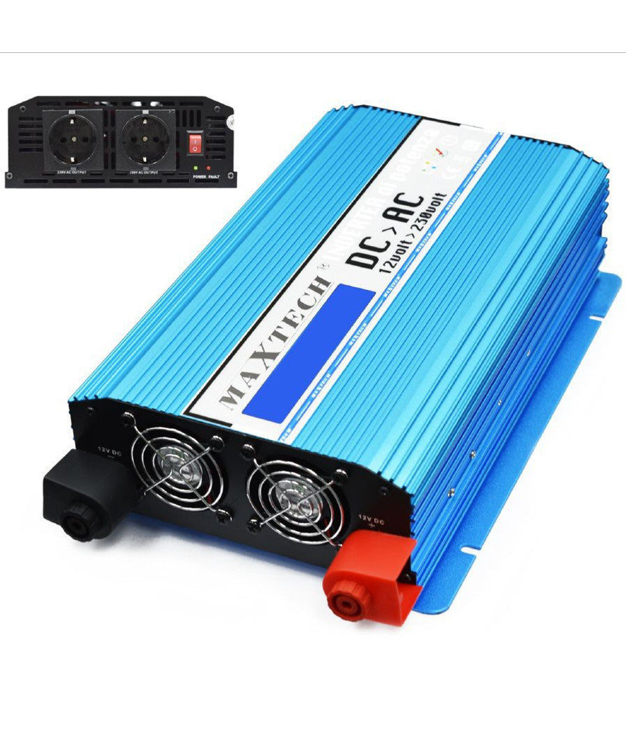 Inverter Di Potenza 5000 Watt Onda Sinusoidale Da 12v A 230v Auto Hn5000-12v         