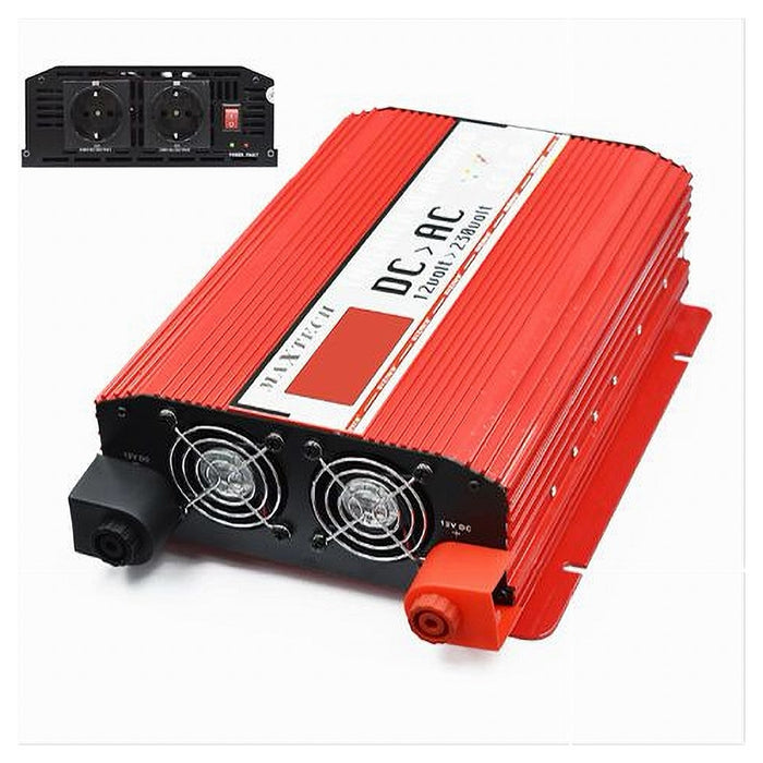 Inverter Di Potenza Da 12v A 230v Tensione 1000w Camper Auto Maxtech Hb1000-12v         