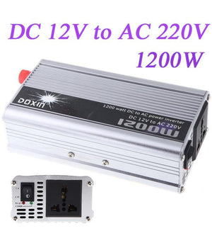 Inverter Potenza 1200 Watt Effettivi Convertitore Da 12v A 220v Trasformatore         