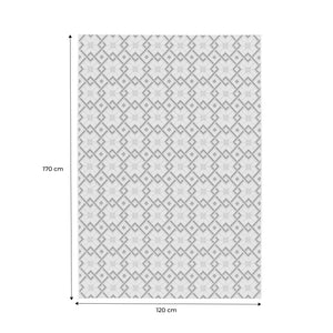 Tappeto da interni/esterni vintage crema beige blu