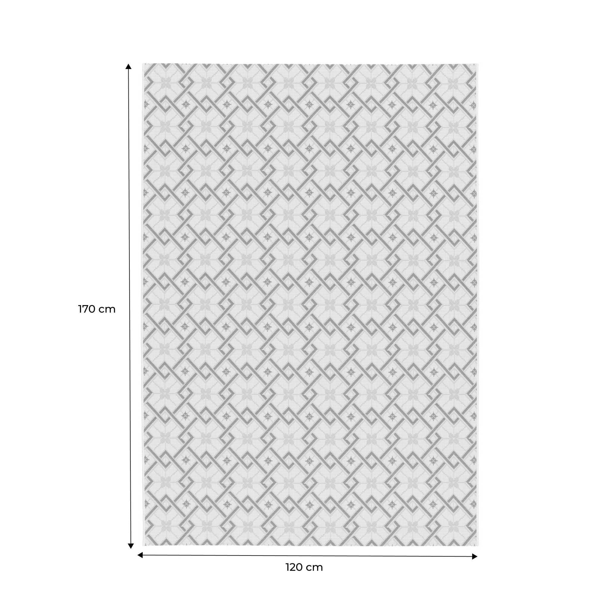 Tappeto da interni/esterni vintage crema beige blu