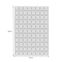 Tappeto da interni/esterni vintage crema beige blu