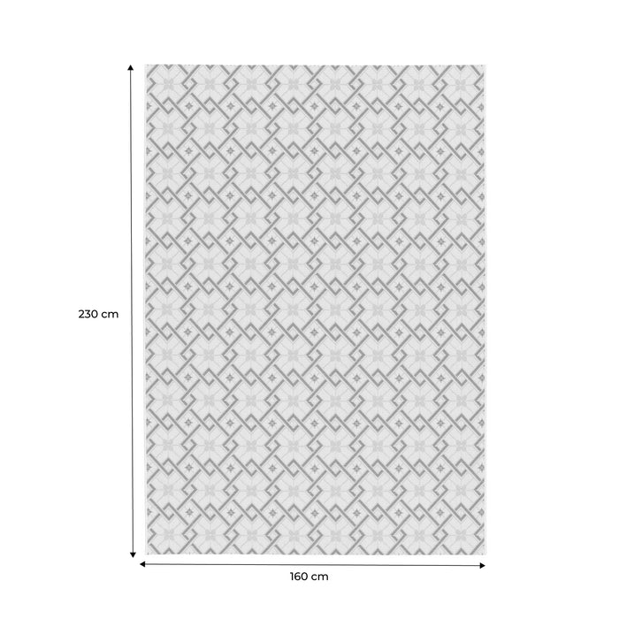 Tappeto da interni/esterni vintage crema beige blu