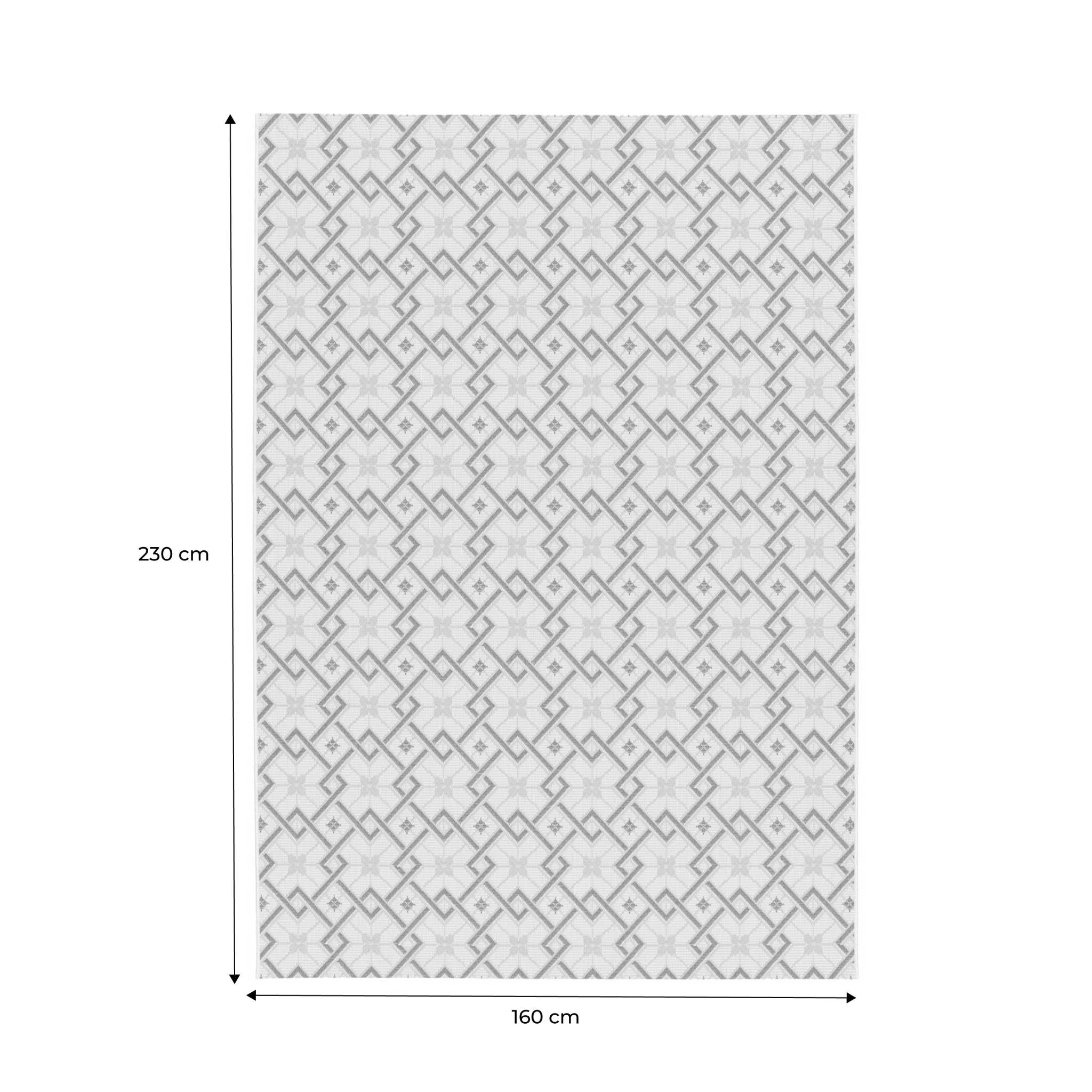 Tappeto da interni/esterni vintage crema beige blu