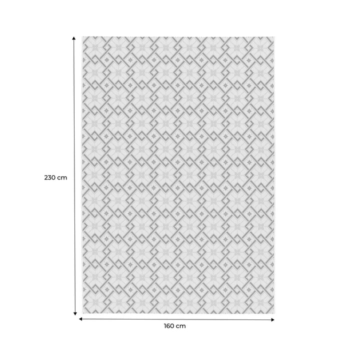 Tappeto da interni/esterni vintage crema beige blu