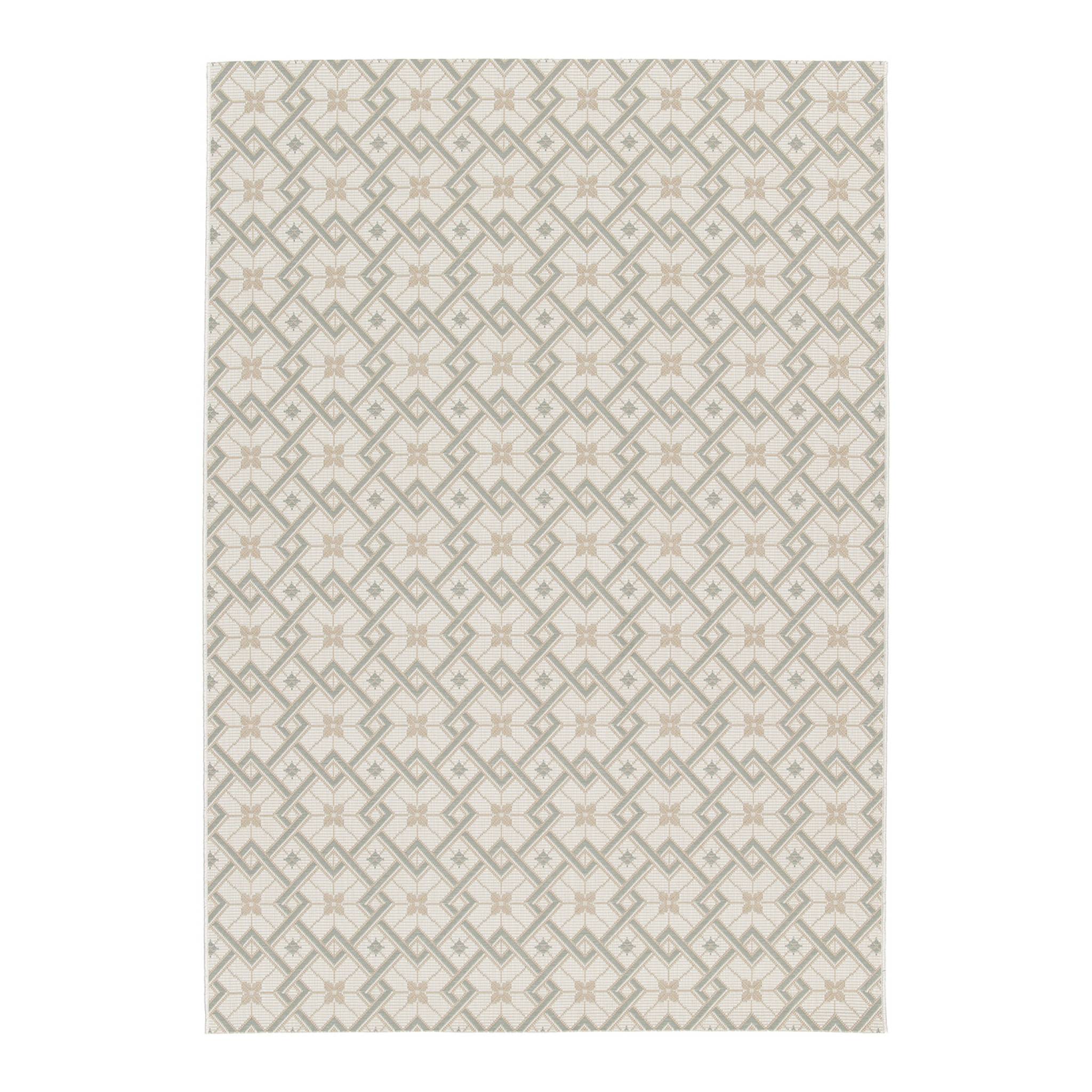 Tappeto vintage per interni/esterni crema beige verde