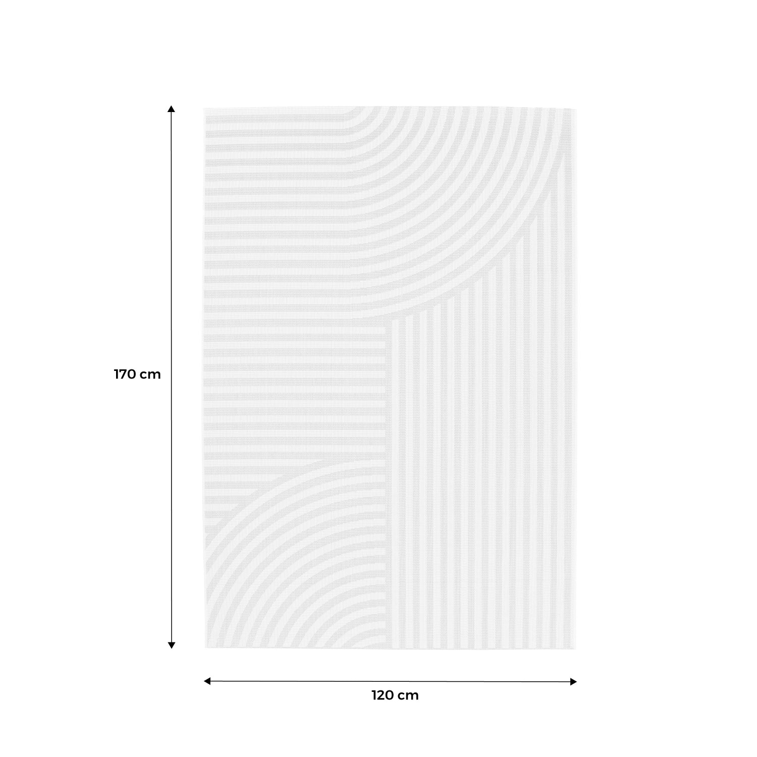 Tappeto per interni/esterni ad archi beige 120x170cm i sweeek