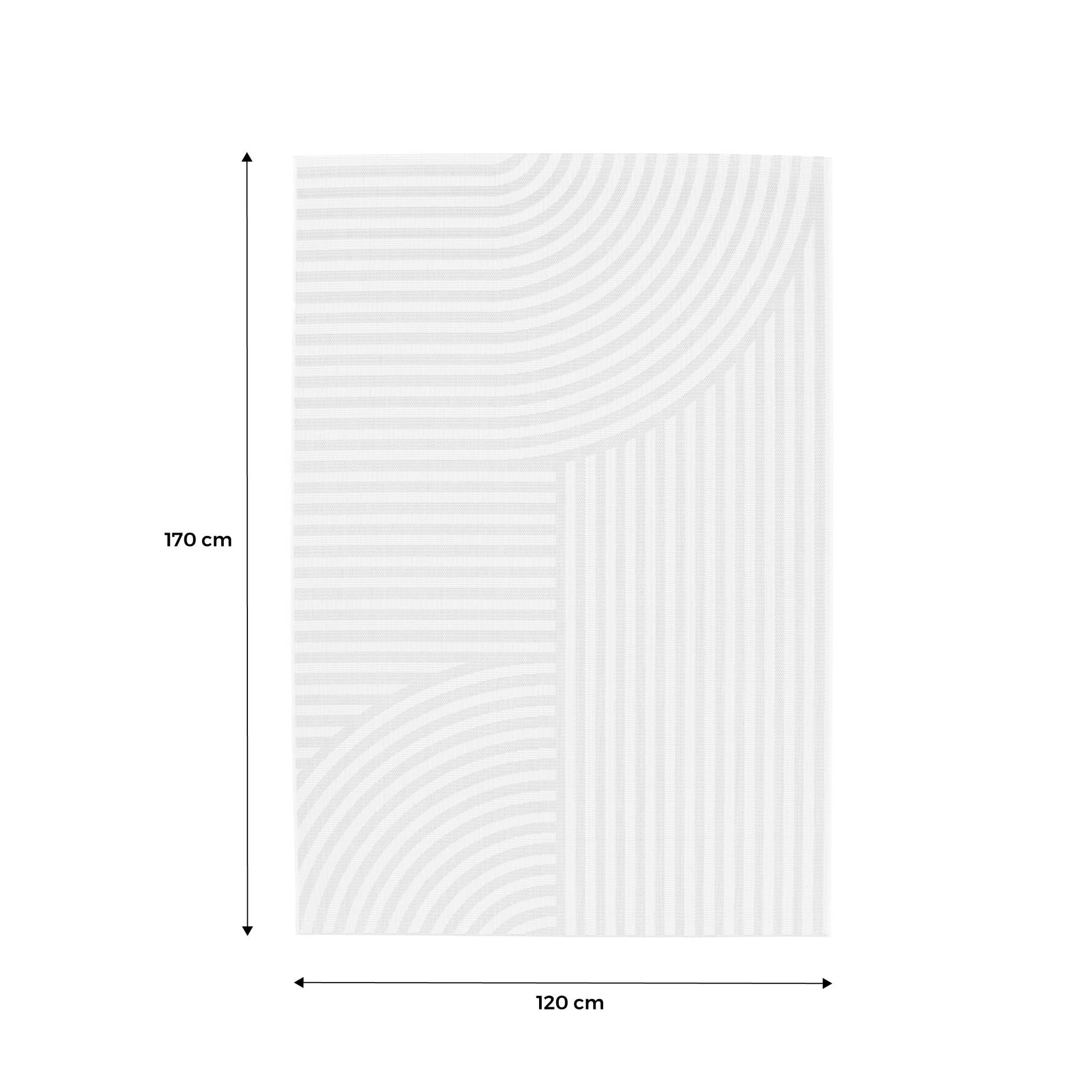 Tappeto per interni/esterni ad archi beige 120x170cm i sweeek