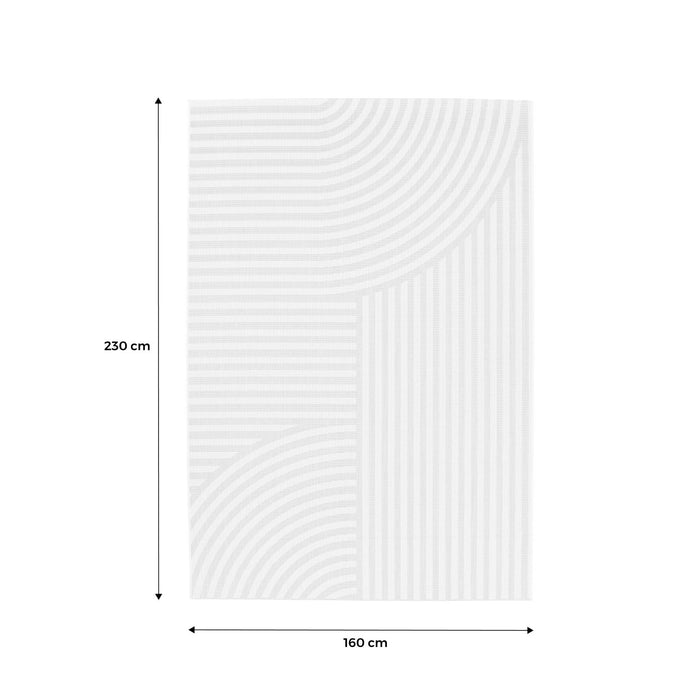 Tappeto per interni/esterni, motivo ad arco beige, poliestere