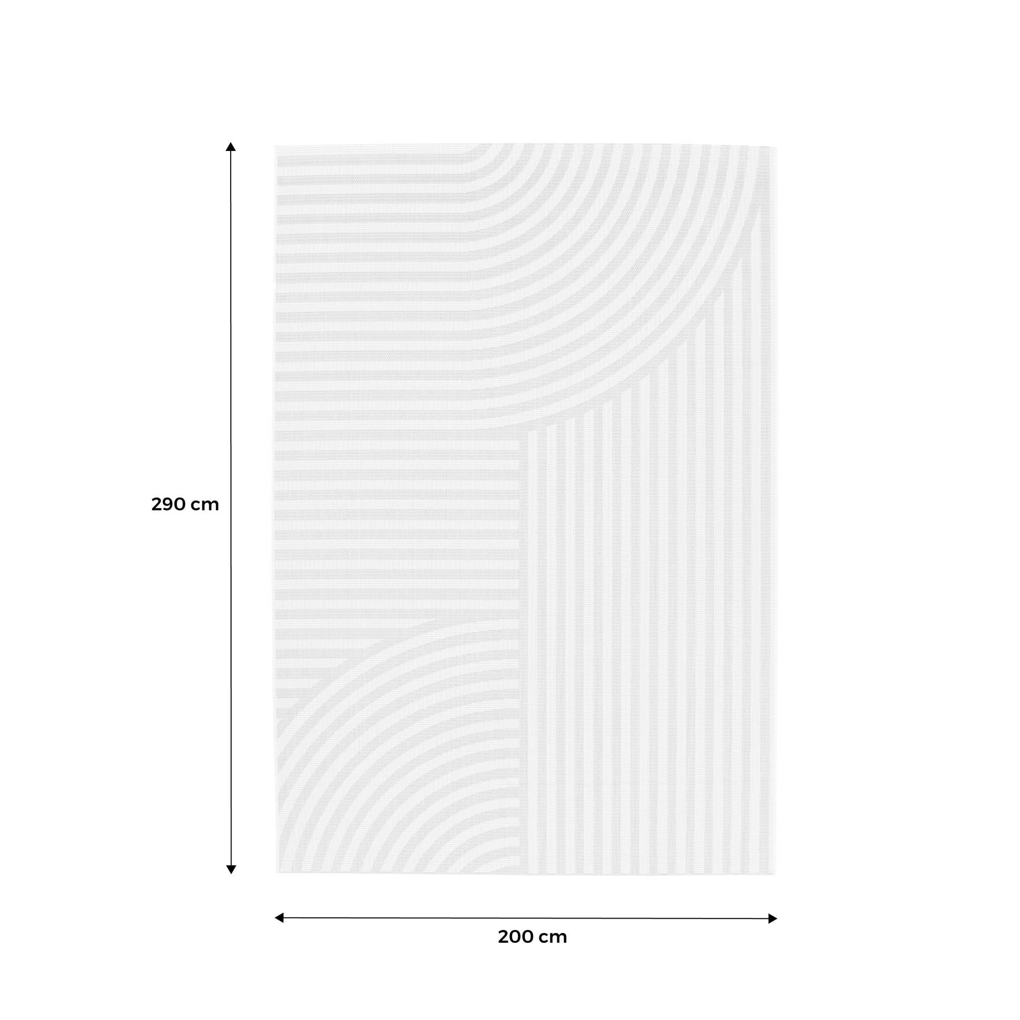 Tappeto per interni/esterni, motivo ad arco beige, poliestere