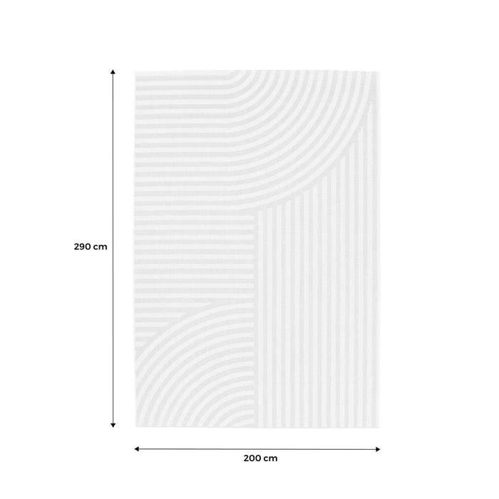 Tappeto per interni/esterni, motivo ad arco beige, poliestere