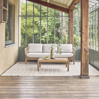 Tappeto per interni/esterni, motivo ad arco beige, poliestere