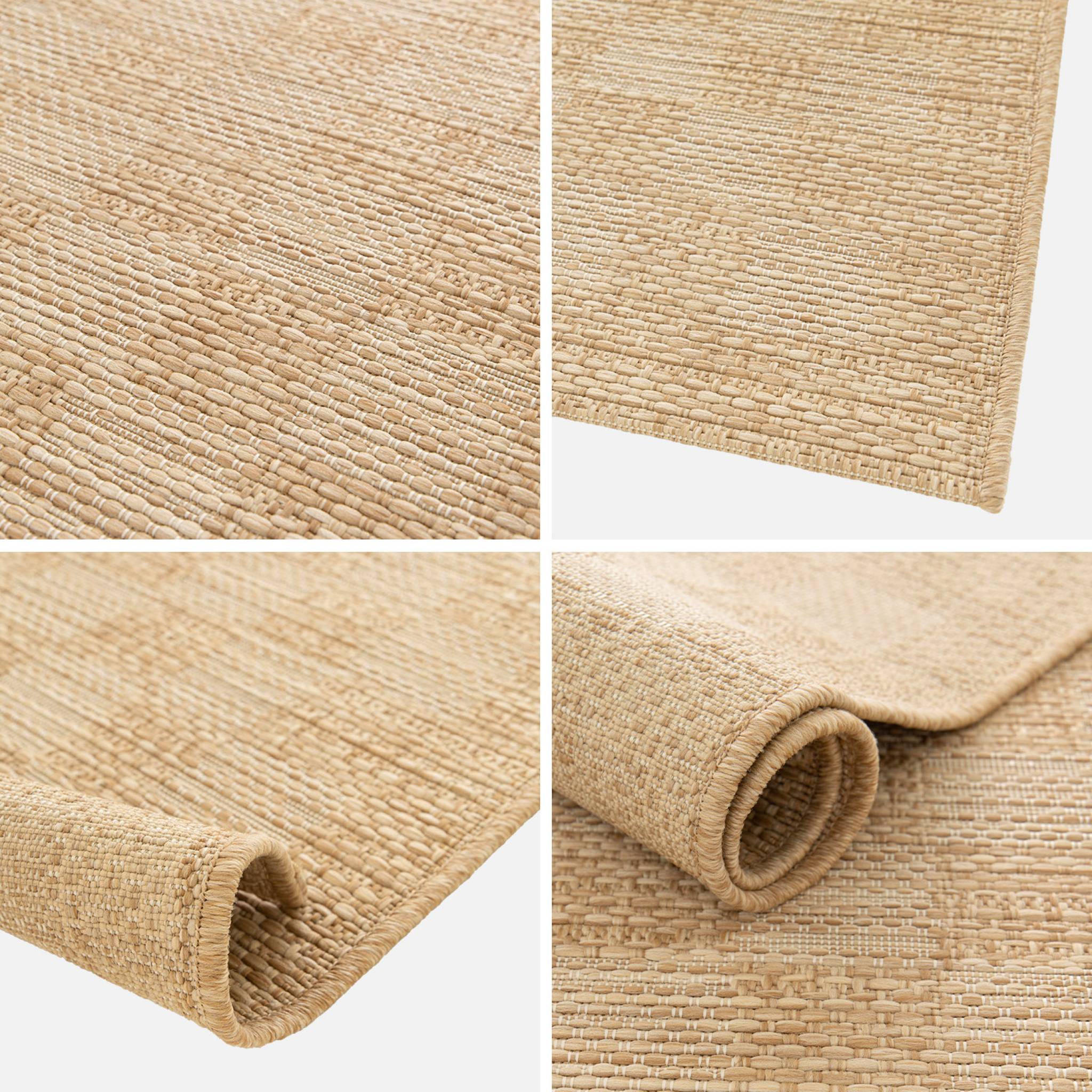 Tappeto effetto juta per interni/esterni con motivo a scacchiera