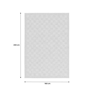 Tappeto effetto juta per interni/esterni con motivo a scacchiera