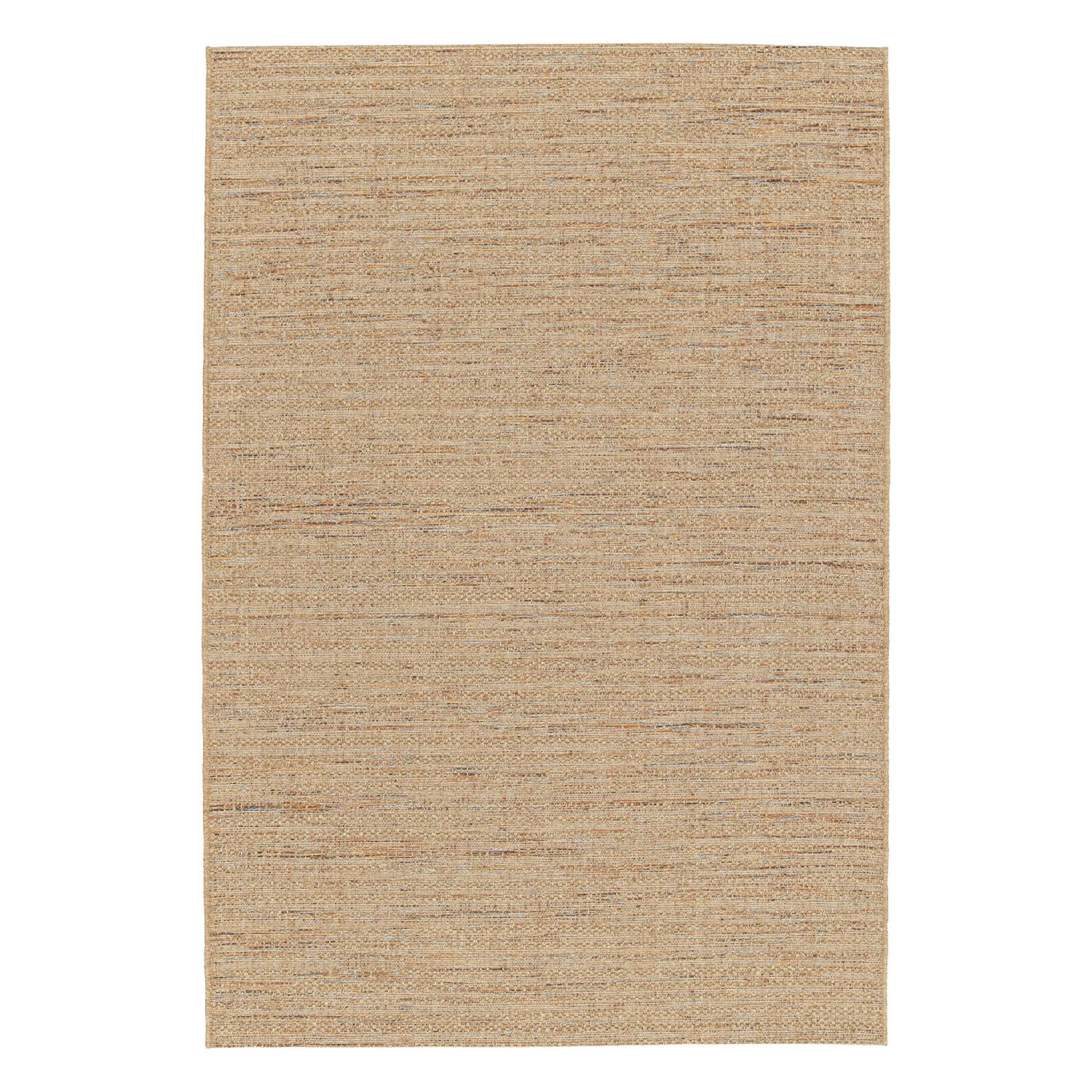 Moquette interna/esterna ad effetto juta chiaro con accenti colorati