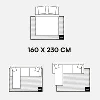 Tappeto interno/esterno effetto tela di iuta beige