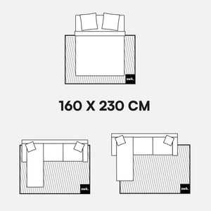 Tappeto interno/esterno effetto tela di iuta beige