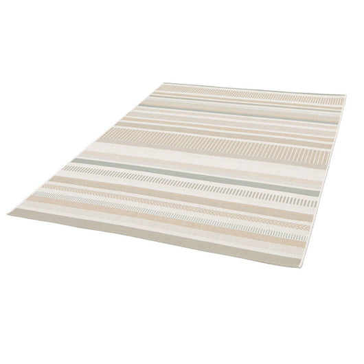 Tappeto interno/esterno vintage motivo lineare crema beige grigio