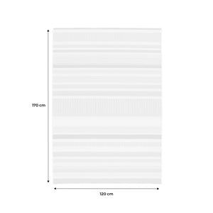 Tappeto interno/esterno vintage motivo lineare crema beige grigio