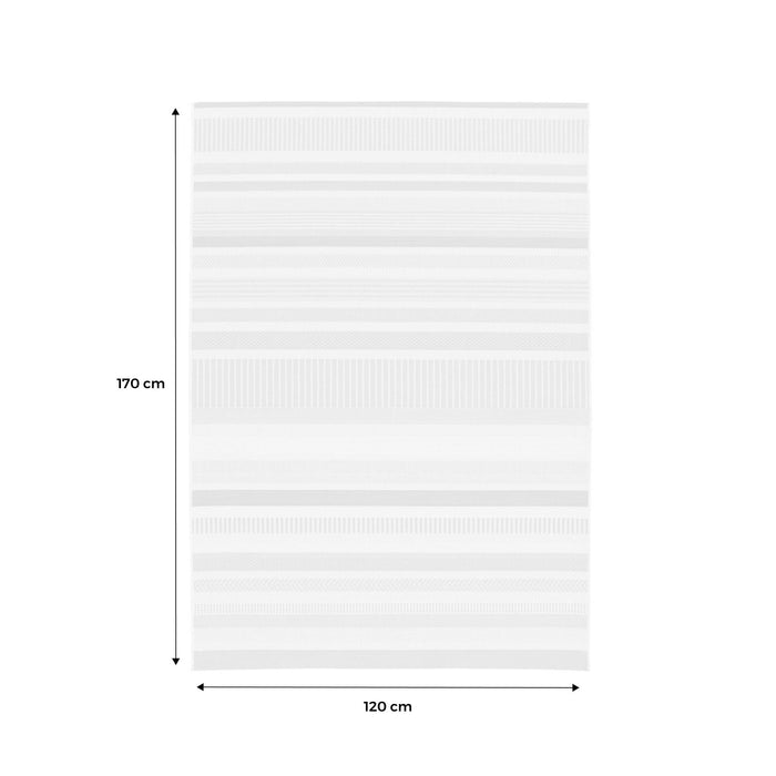 Tappeto interno/esterno vintage motivo lineare crema beige grigio