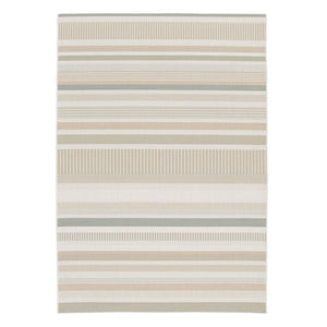 Tappeto interno/esterno vintage motivo lineare crema beige grigio