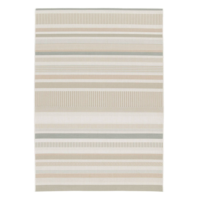 Tappeto interno/esterno vintage motivo lineare crema beige grigio