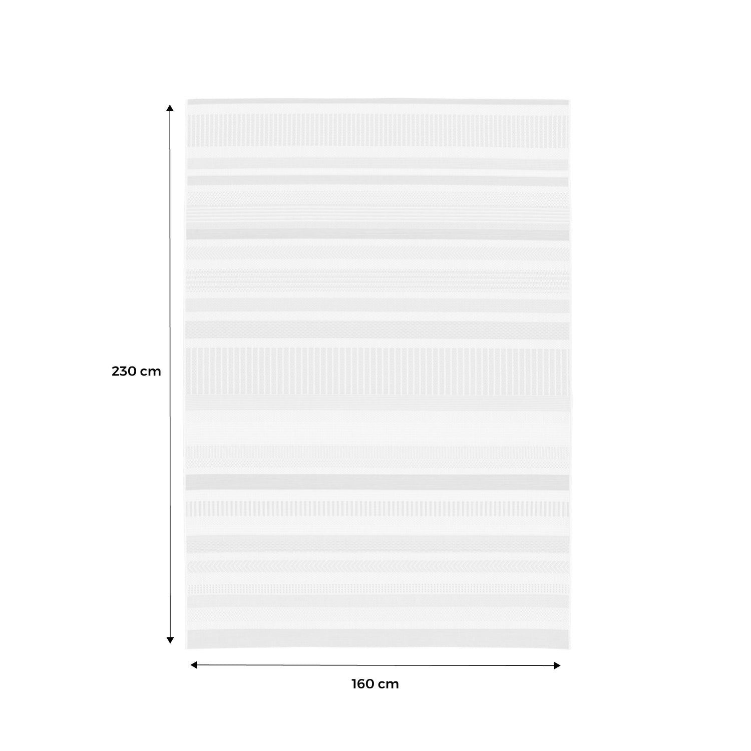 Tappeto interno/esterno vintage motivo lineare crema beige grigio