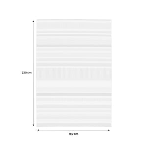 Tappeto interno/esterno vintage motivo lineare crema beige grigio