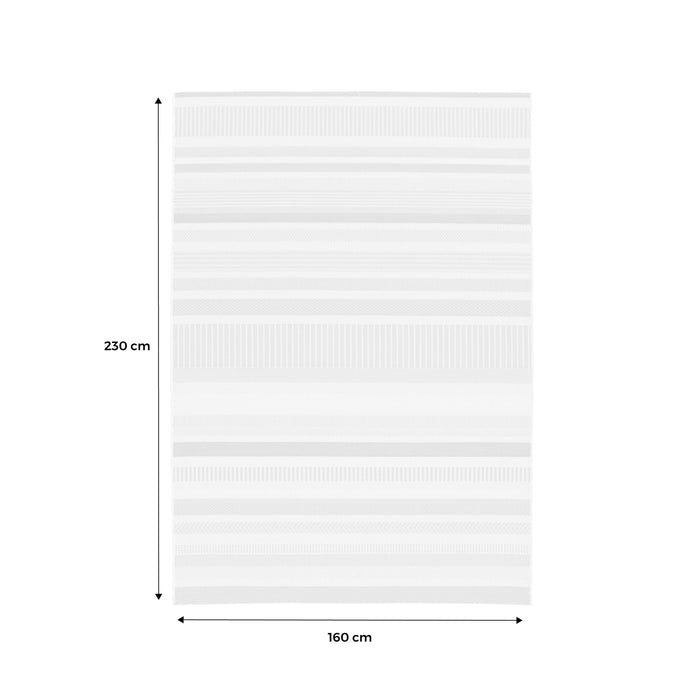 Tappeto interno/esterno vintage motivo lineare crema beige grigio