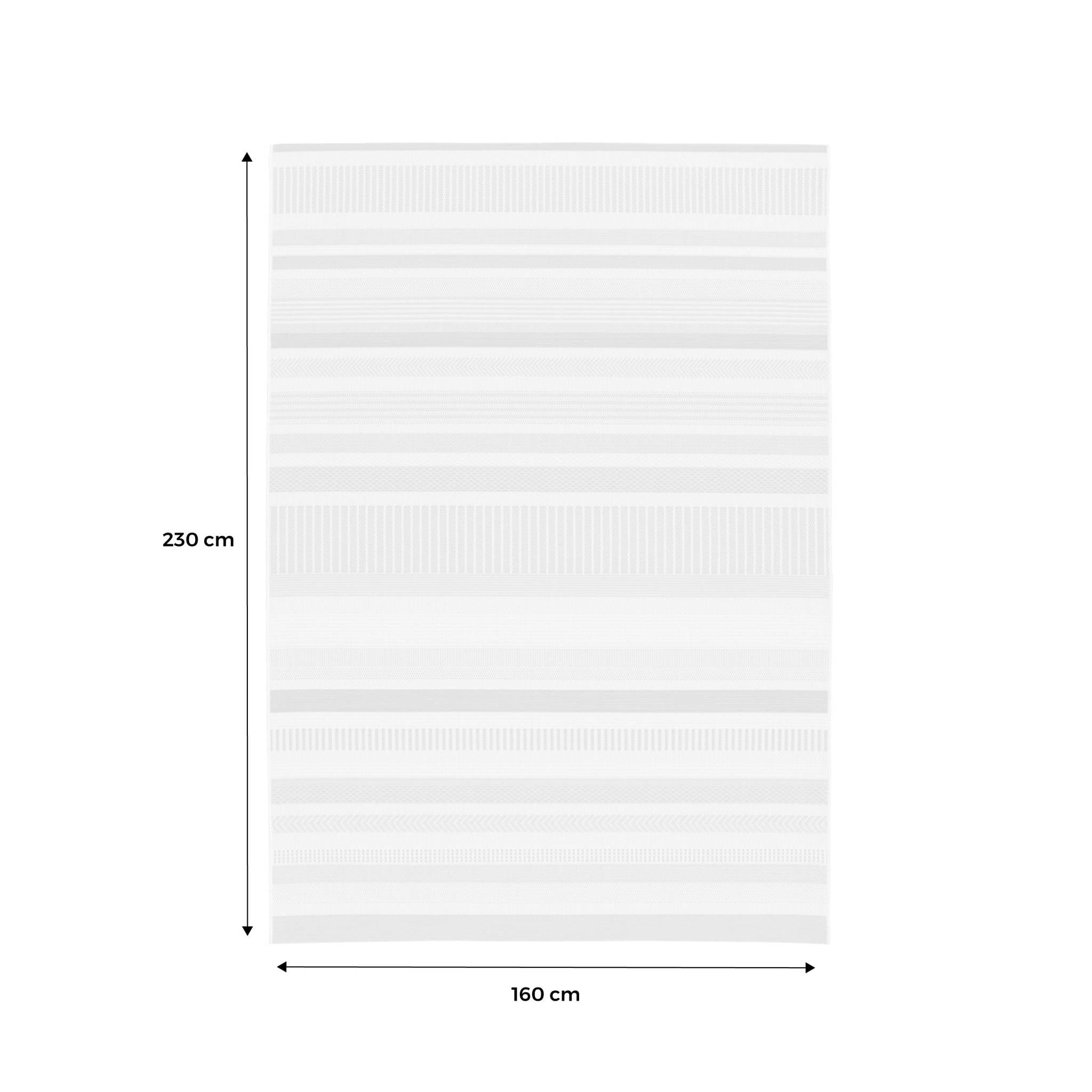 Tappeto interno/esterno vintage motivo lineare crema beige grigio