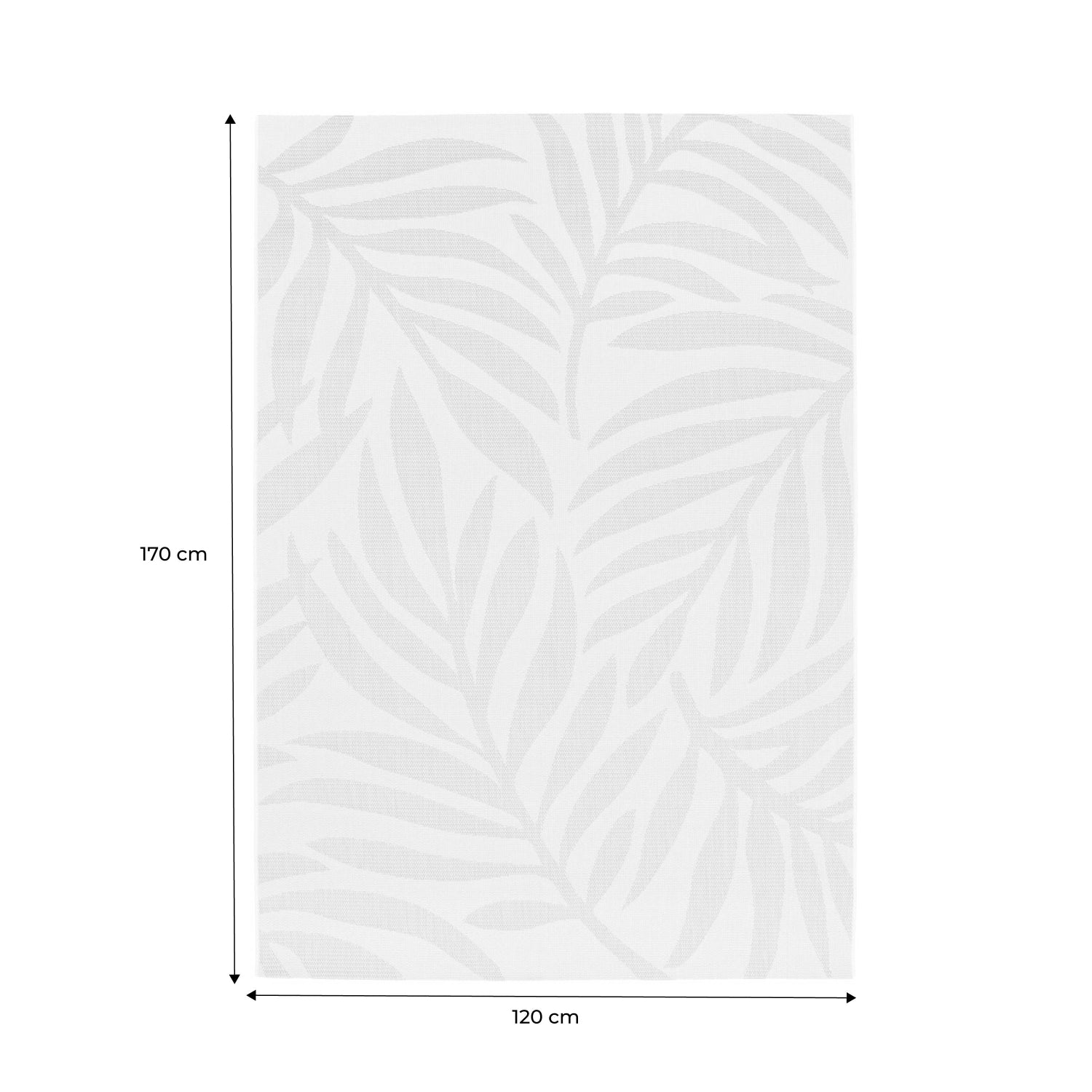 Tappeto interno/esterno motivo vegetale crema, beige