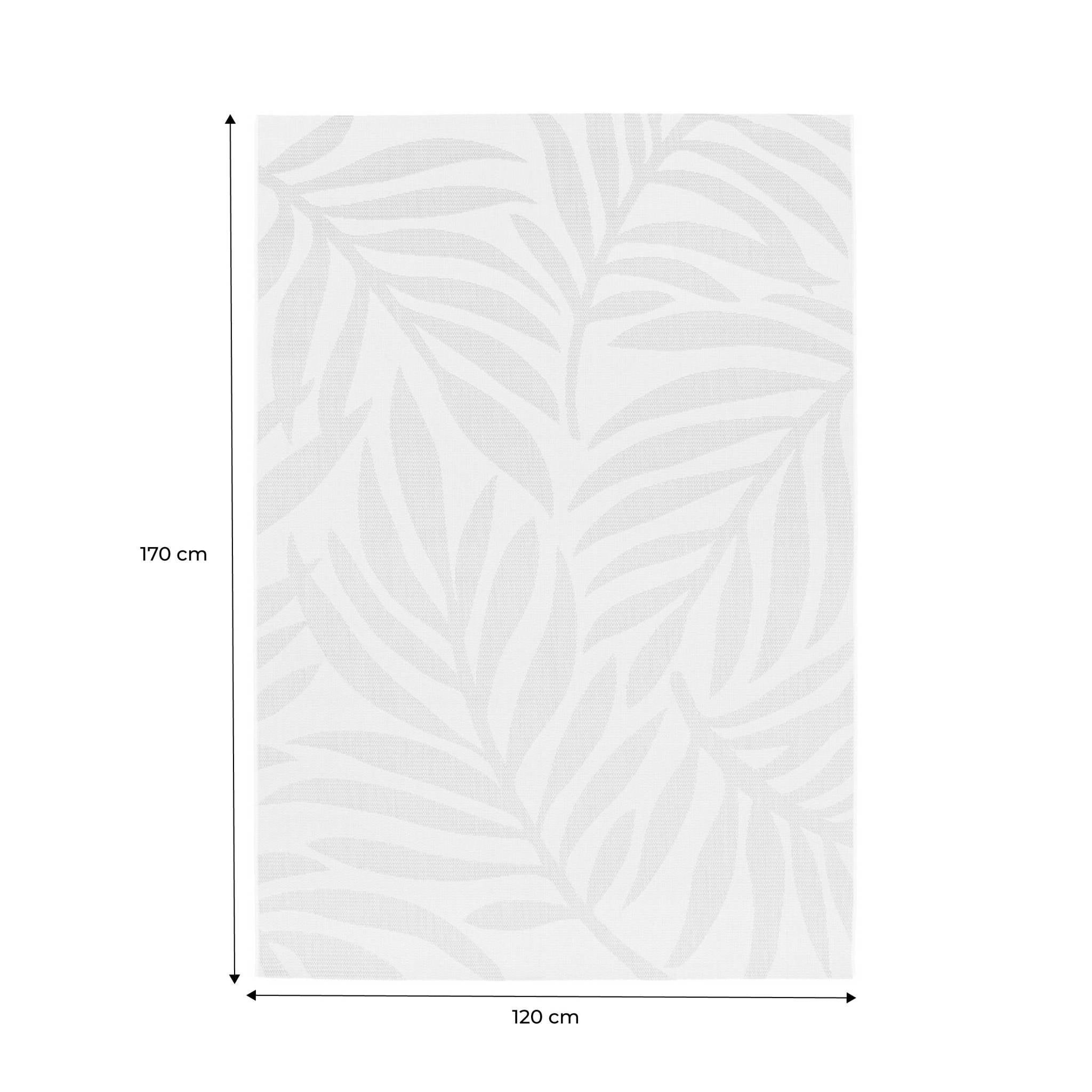 Tappeto interno/esterno motivo vegetale crema, beige