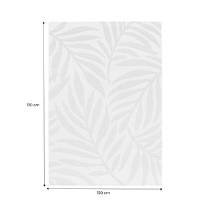 Tappeto interno/esterno motivo vegetale crema, beige