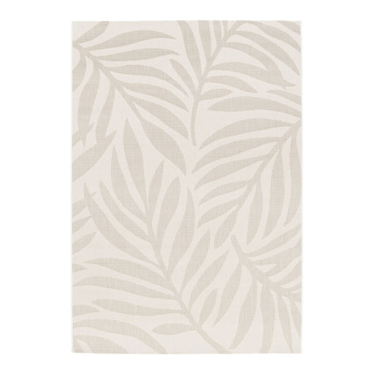 Tappeto interno/esterno motivo vegetale crema, beige