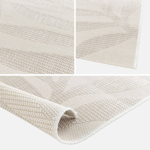 Tappeto interno/esterno motivo vegetale crema, beige