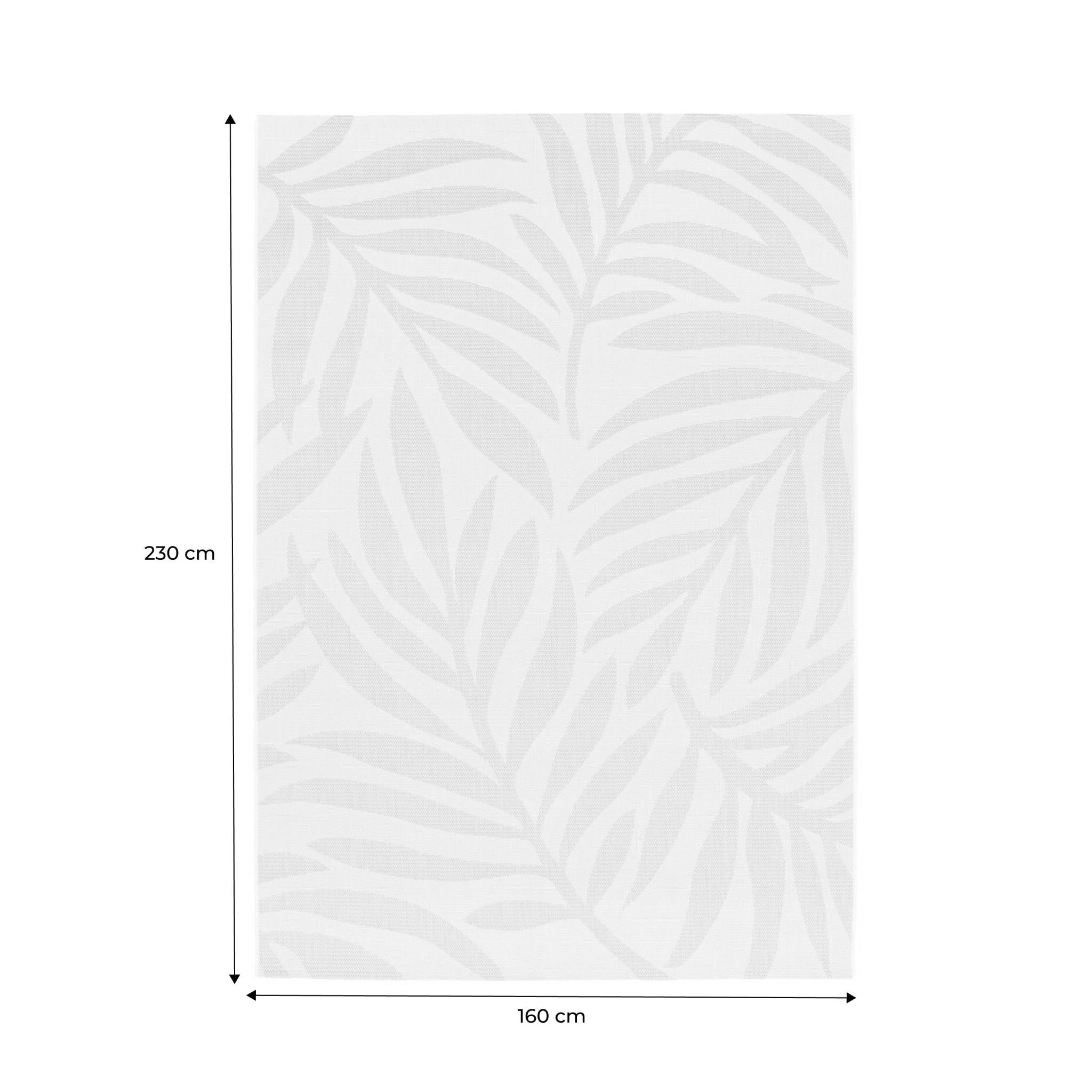 Tappeto interno/esterno motivo vegetale crema, beige