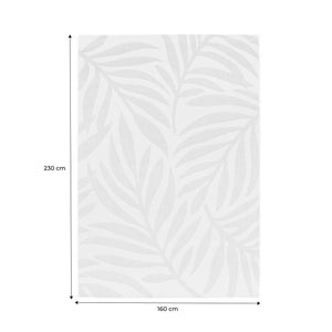 Tappeto interno/esterno motivo vegetale crema, beige