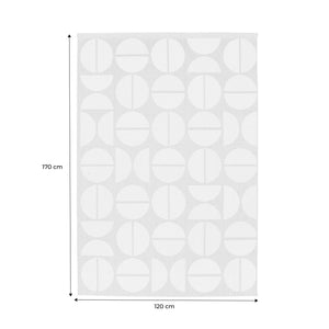 Tappeto interno/esterno motivi geometrici crema, beige