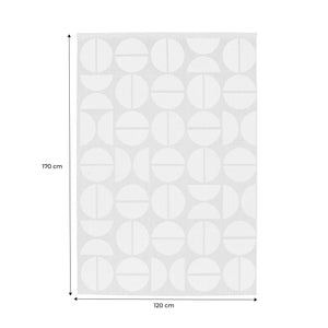 Tappeto interno/esterno motivi geometrici crema, beige