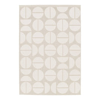 Tappeto interno/esterno motivi geometrici crema, beige