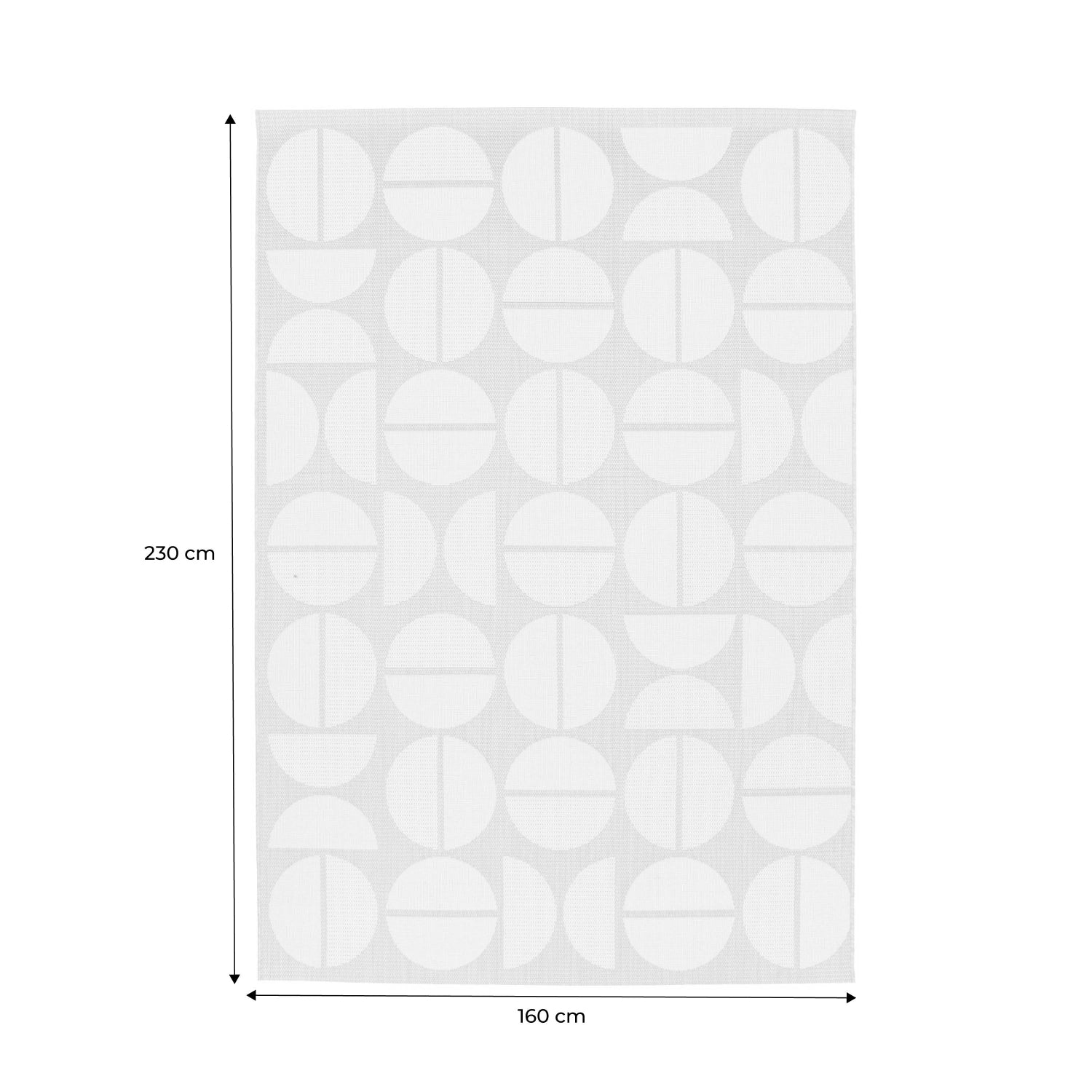 Tappeto interno/esterno motivi geometrici crema, beige