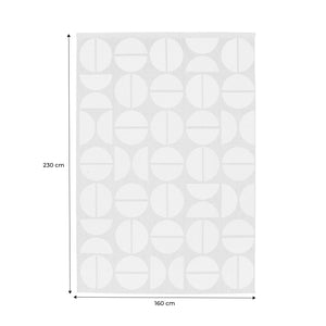 Tappeto interno/esterno motivi geometrici crema, beige