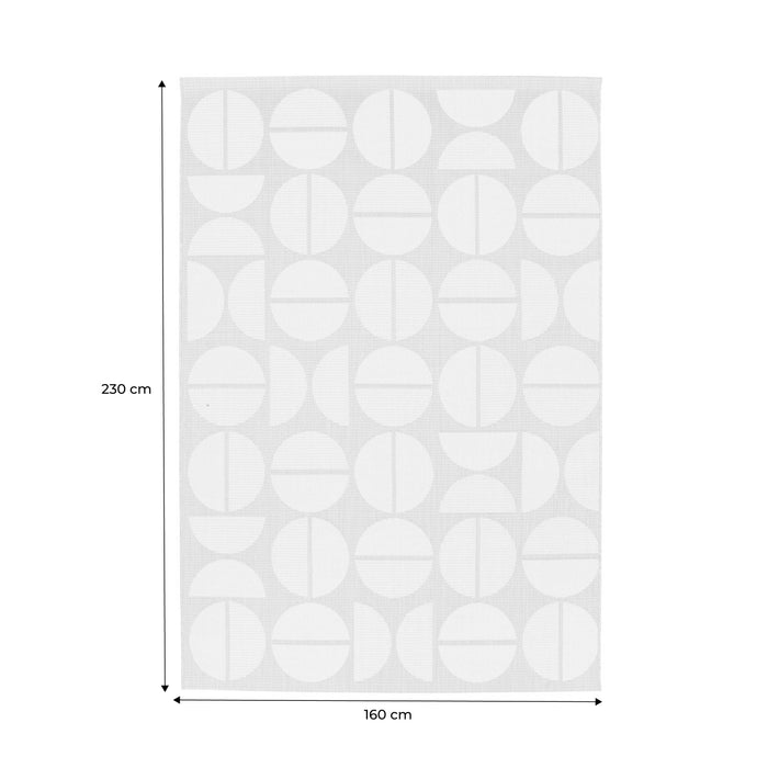 Tappeto interno/esterno motivi geometrici crema, beige