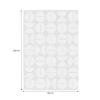 Tappeto interno/esterno motivi geometrici crema, beige