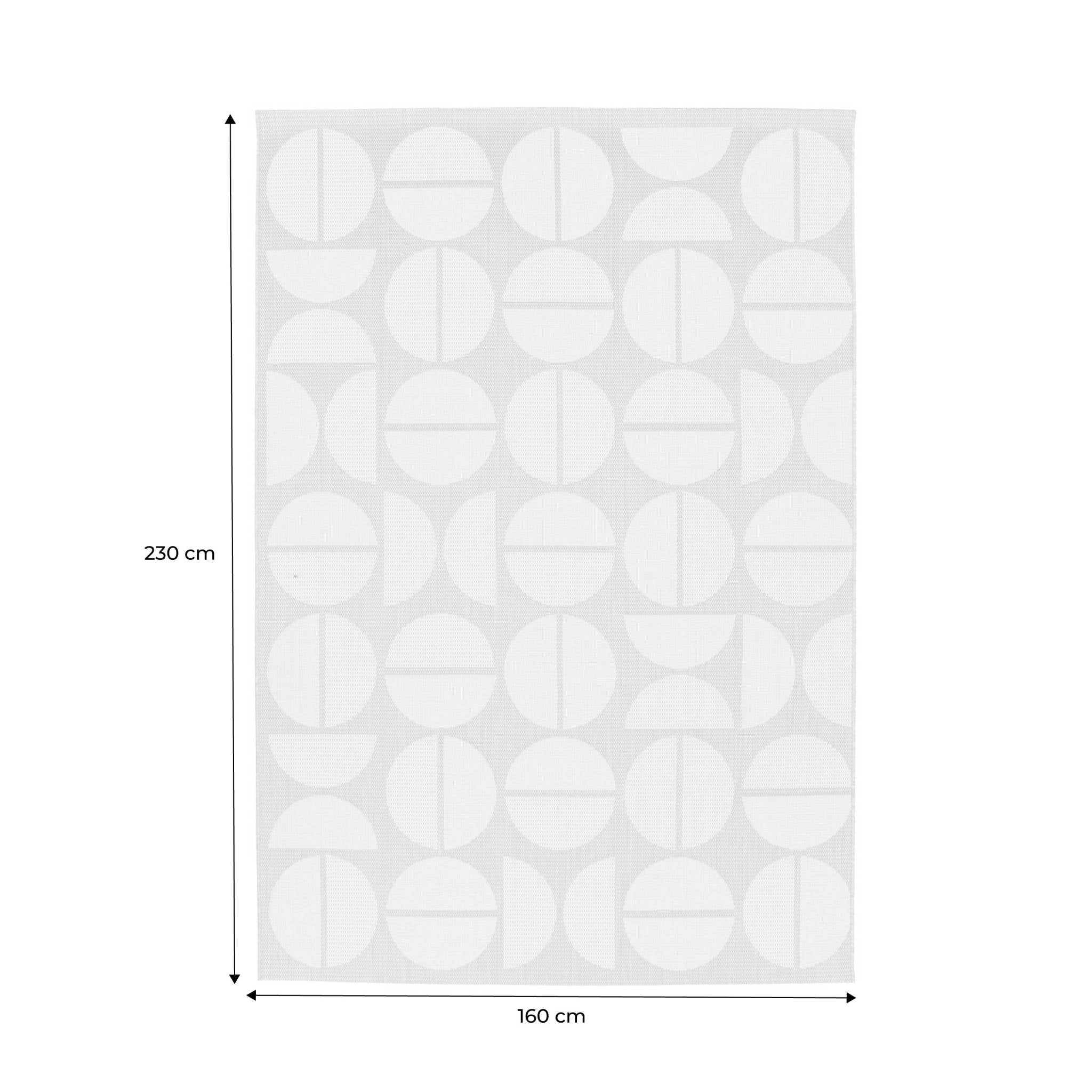 Tappeto interno/esterno motivi geometrici crema, beige