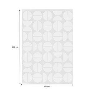 Tappeto interno/esterno motivi geometrici crema, beige