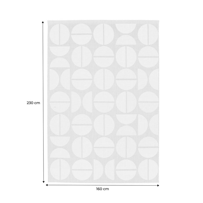 Tappeto interno/esterno motivi geometrici crema, beige