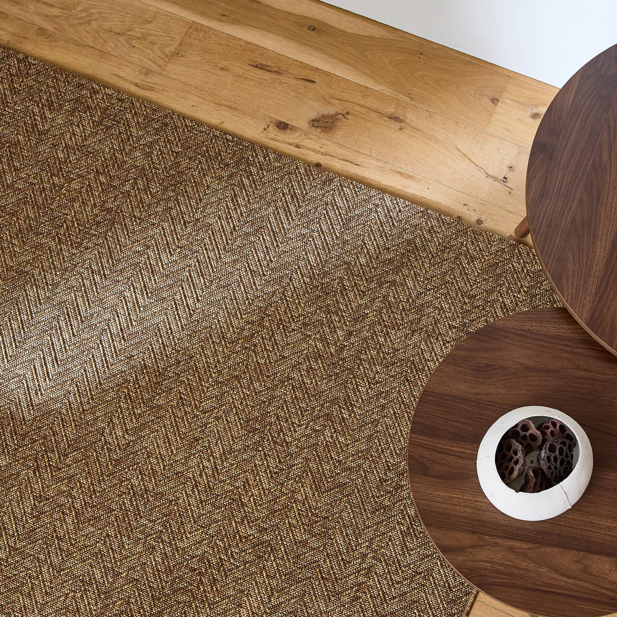 Tappeto per interni/esterni effetto juta scuro 120x170cmi sweeek